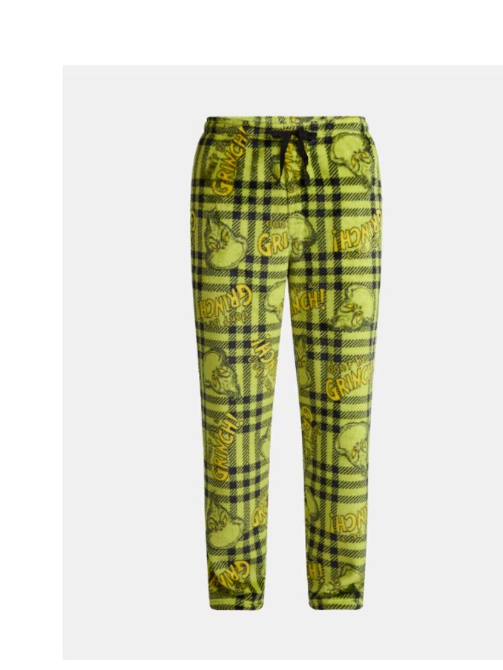 Dr. Seuss Grinch Superminky Fleece Pajama Sleep Pants Men's (Large)